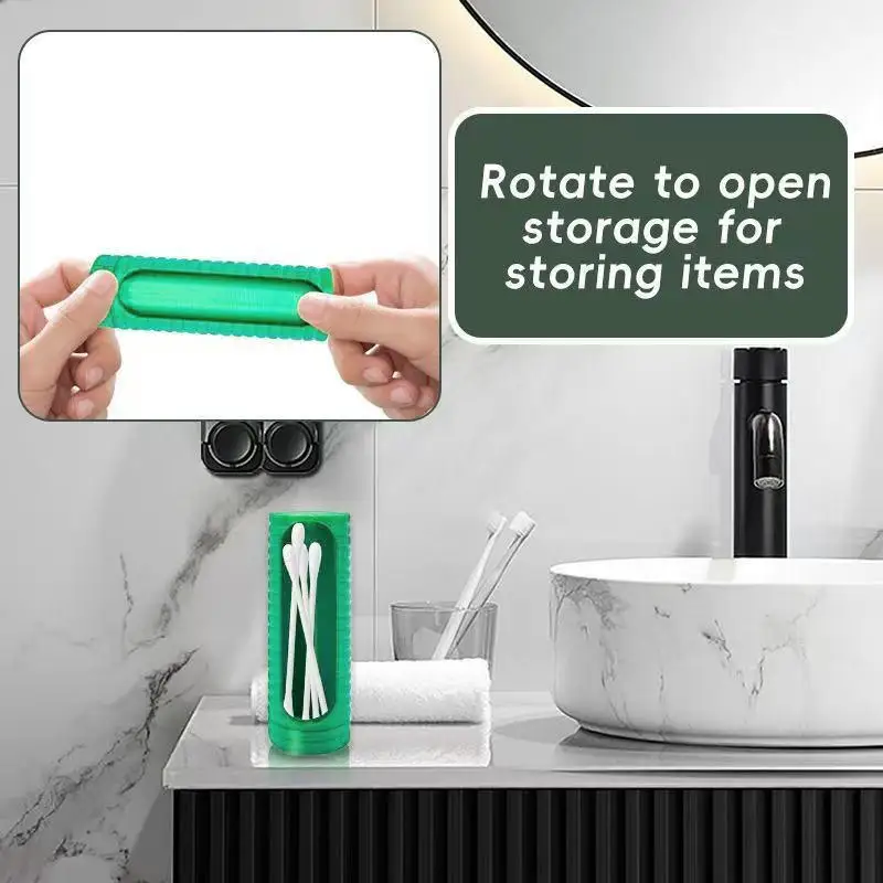 Small Cotton Swabs Storage Box Portable Travel Toothpicks Small Craft Supplies Swab Holder Home Office Travel Storage Boxes