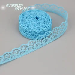 Lovely 1.5cm Lace Fabric Webbing for DIY Craft and Gift Decoration (Blue)