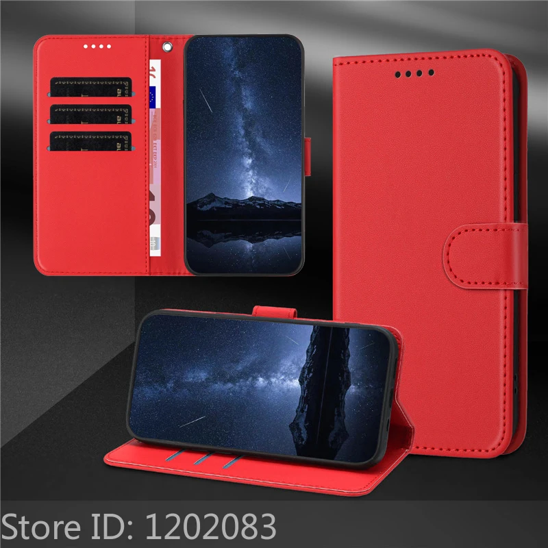 Magnetic Stand Wallet Flip Cover Phone Case with Protective Storage