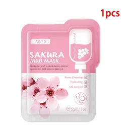 Sakura Brightening & Hydrating Clay Face Mask - Anti - Wrinkle Skincare (1pcs)