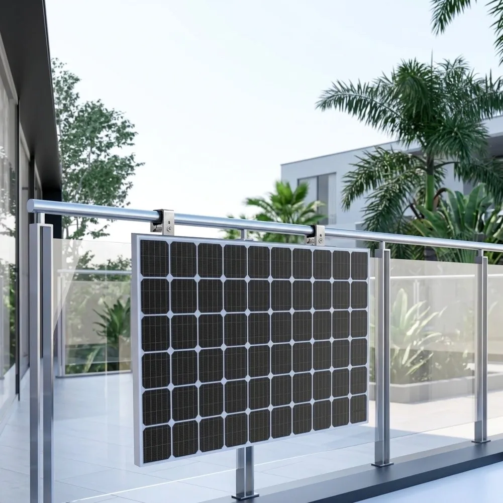 Everything Is Solar 4-Pcs Solar Panel Hooks For Balcony Railing Mounts Adjustable PV Brackets Fit 5cm Rail Weatherproof Kit For Home RV Boat Flat - Image 5