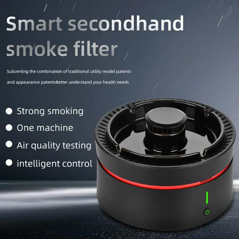 Smart Ashtray Air Purifier Multifunctional Removal Second-hand Smoke  Household And Commercial Desktop Negative Ion Purifier