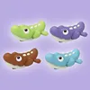 1PC Toddler Baby Bath Toy Cute Cartoon Swimming Crocodile Clockwork Wagging Tail Rotating Device Beach Baby Bath Tub Wind Up Toy 6