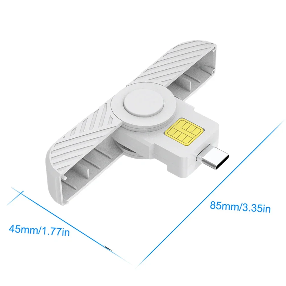CAC Card Reader ATM Card Visa Reader Portable USB Card Reader Type-C ID for SIM Chip ID Card for Government ID ActivClient AKO