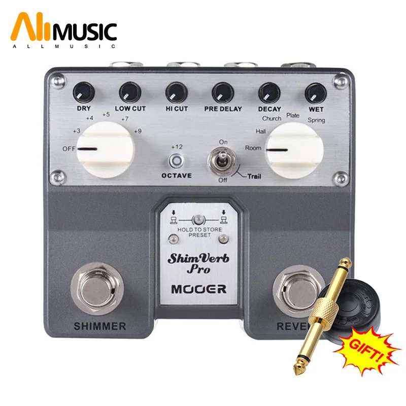 

Педаль эффектов для гитары Reverb MOOER ShimVerb Pro /True Bypass с цифровым эффектом