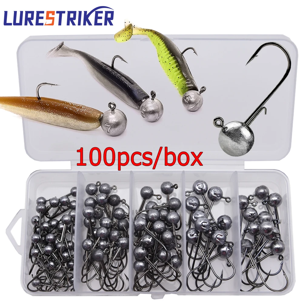 Lurestiker 100pcs/box 1g 1.5g 2g 2.5g 3g jigging head fishing hooks , soft grub worm lure hooks for bass pike perch and crappie - AliExpress 18 Lurestiker 100pcs/box 1g 1.5g 2g 2.5g 3g jigging head fishing hooks , soft grub worm lure hooks for bass pike perch and crappie - AliExpress 18