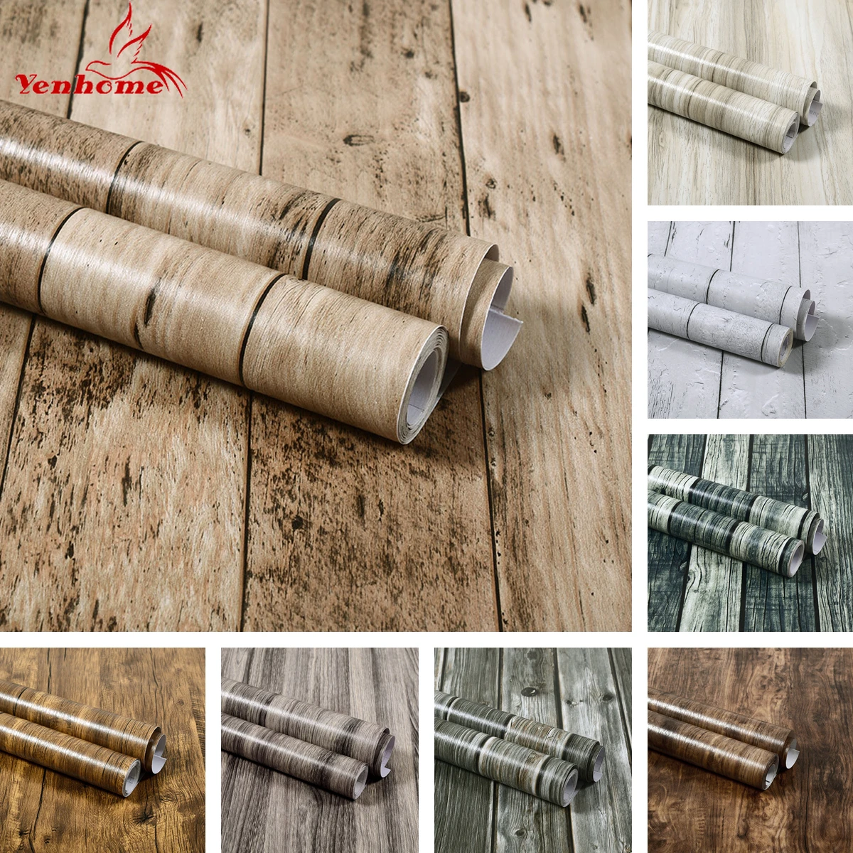 Wood Grain Wallpaper Self Adhesive Vinyl Waterproof Decorative Film