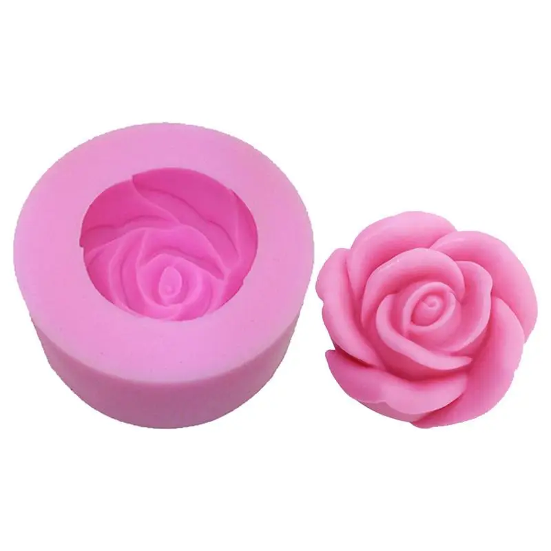 

Flower Fondant Molds Soap Molds With Bloom Rose Shape 3D Flower Silicone Molds Chocolate Molds Candle Molds For Candles Soaps