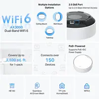 Deco AX3000 PoE Mesh WiFi(Deco X50-PoE), Ceiling/Wall-Mountable WiFi 6 Mesh, Replacing WiFi Router 1