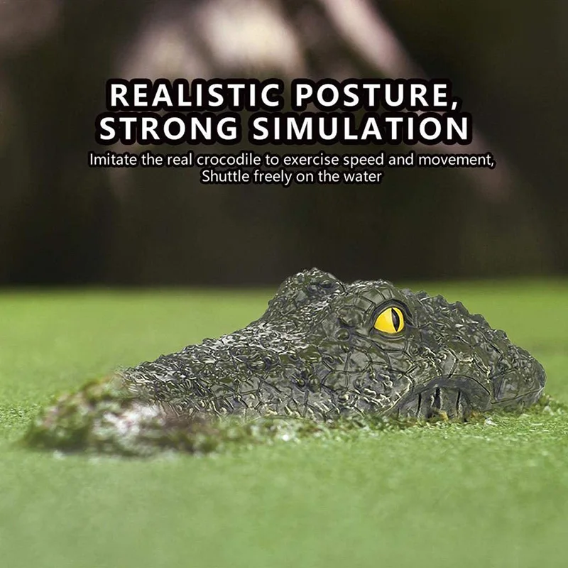 Halloween prank toy boat remote control simulation animal crocodile boat 2.4G electric simulation water floating Toys 3