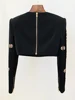HIGH STREET Newest 2024 Designer Runway Suit Set Women's O-neck Zip Back Cropped Tops Mini Skirt Set 2pcs 3