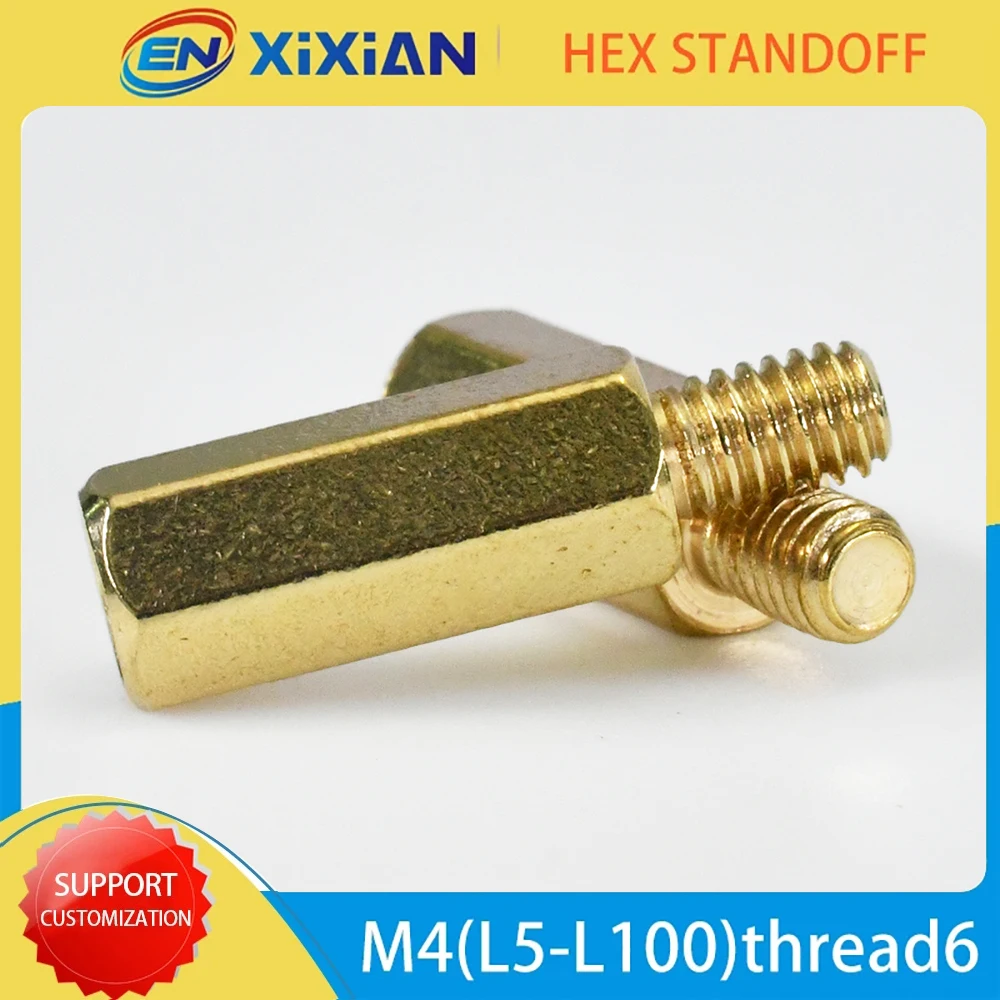 

5-80PCS M4 Hex Brass Stud Male Female Standoffs Board Rack Hexagon Threaded Bolt Screws Motherboard Spacer Pillar PCB Column