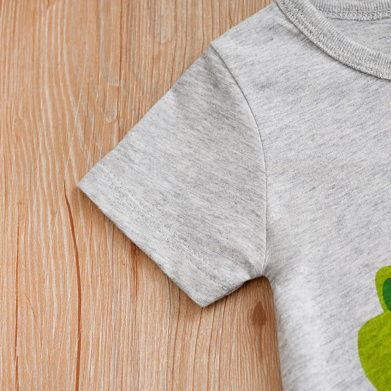 0-18M Baby Clothes Newborn Boy Romper infant romper animal print romper Summer Short sleeve gray crocodile print Cotton Comfortable Clothing Infant Baby Bodysuit