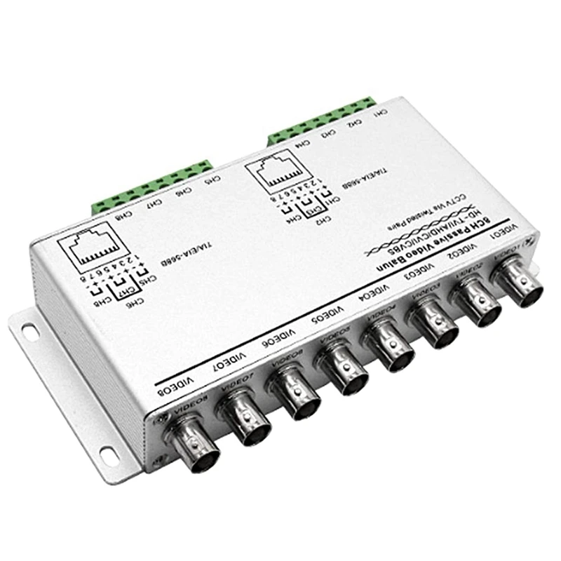 

Лидер продаж, 8-канальный UTP 720P/1080P HD пассивный видеопередатчик, BNC к Cat5/5E/6 RJ45(T568B)UTP кабельный преобразователь, видеопередатчик