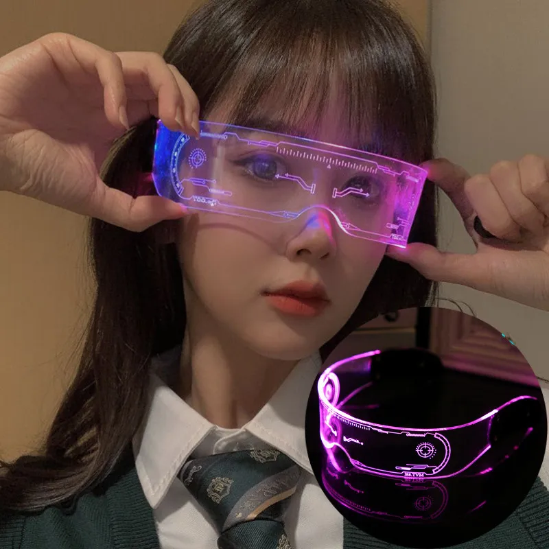 Fast Colorful LED Glasses Festival Valentine's Day Party Decoration Neon Glass Glowing Glasses Christmas Gift