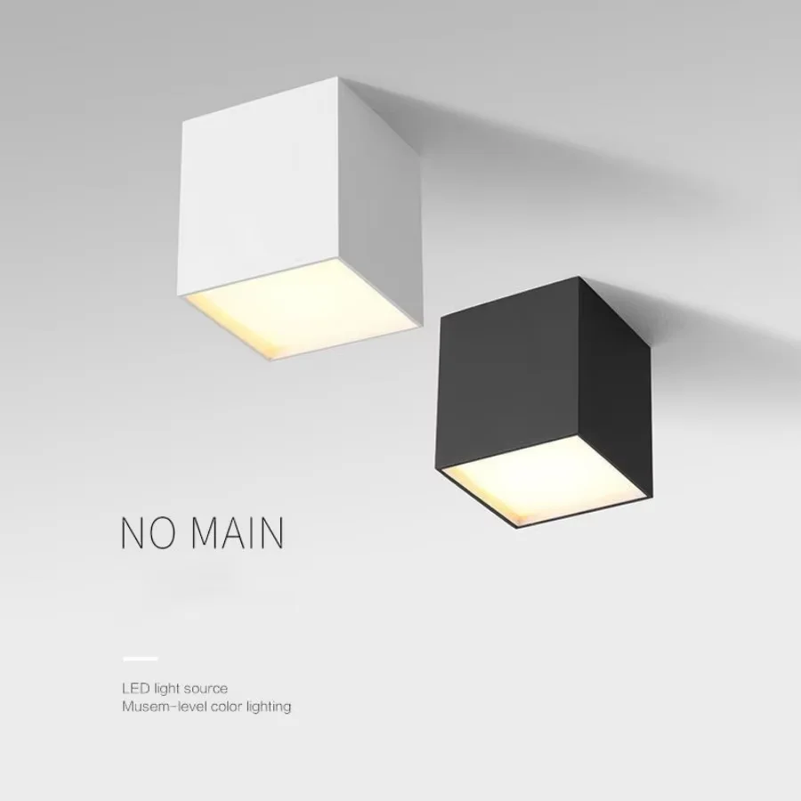 Surface Mounted Dimmable Antifog Quare 10W12W15W Grille lamp LED Cube COB Spot Light Ceiling Downlight For Room/Corridor/Hallway