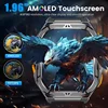 2025 New dual-frequency GPS smartwatch for men, 1.96-inch high-definition AMOLED screen, Compass, Bluetooth call,5ATM waterproof 2