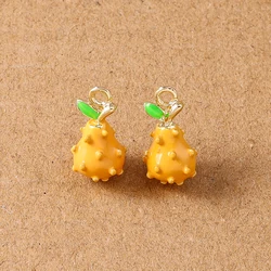 Alloy Fruit Charm Set: Apple, Banana, Grape & Strawberry Pendants for DIY Jewelry Accessories (Antique Copper Plated)