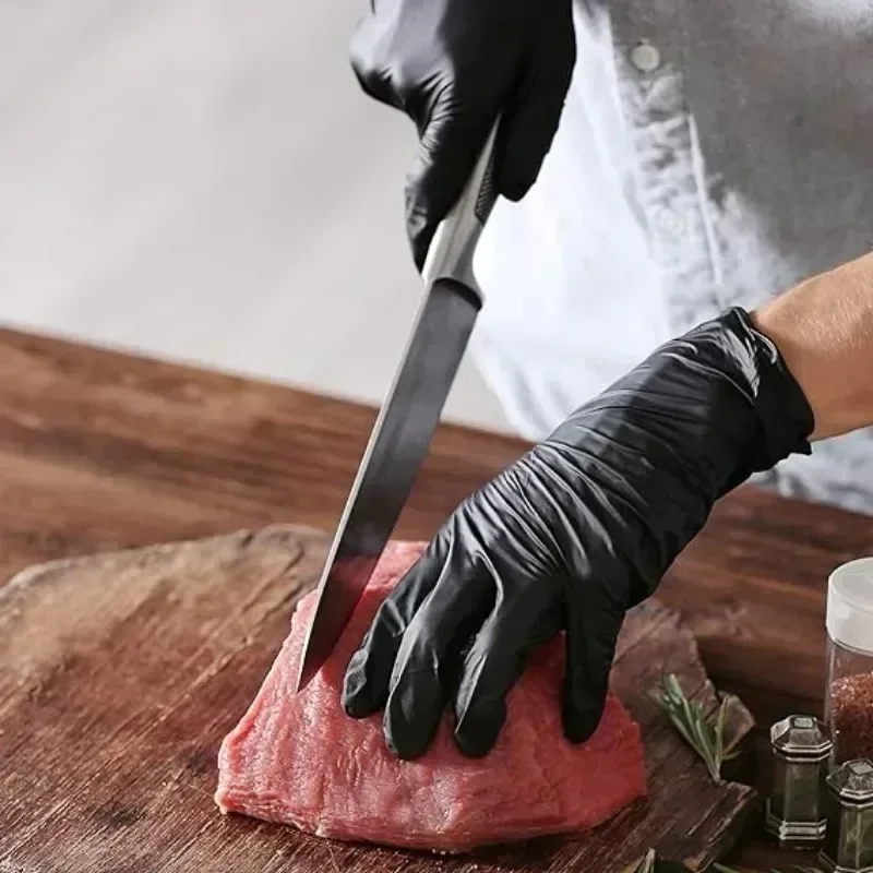 30Pcs Disposable PVC Gloves Black Powder Free Nitrile Glove Thickened Non-slip Work Glove Car Repairing Kitchen Cleaning Tool work gloves disposable gloves disposable nitrile gloves vinyl disposable gloves disposable plastic gloves