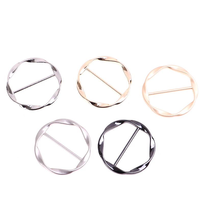 New Round Corner Knot DIY Crafts Garment Accessories Clothing Decor T-shirt  Clips Shirt Button Scarf Clips Ring Belt Buckle