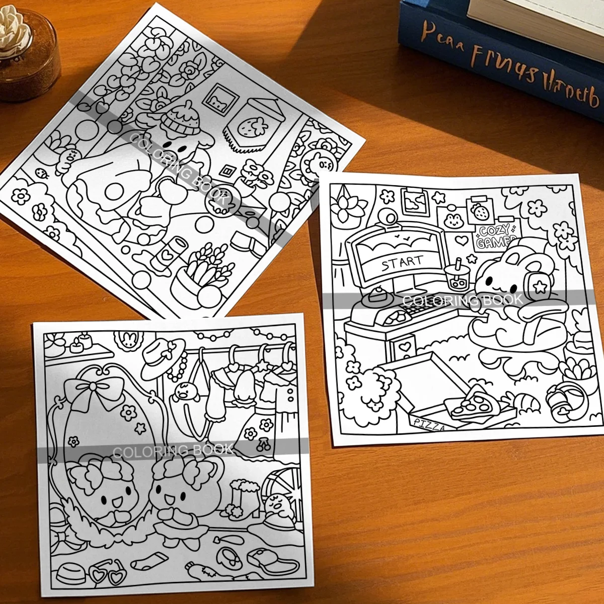 Verbessertes „Dreamy Days“-Maltbuch für alle Altersgruppen – entspannendes und einfach zu färbendes Bilderbuch – Detail 4