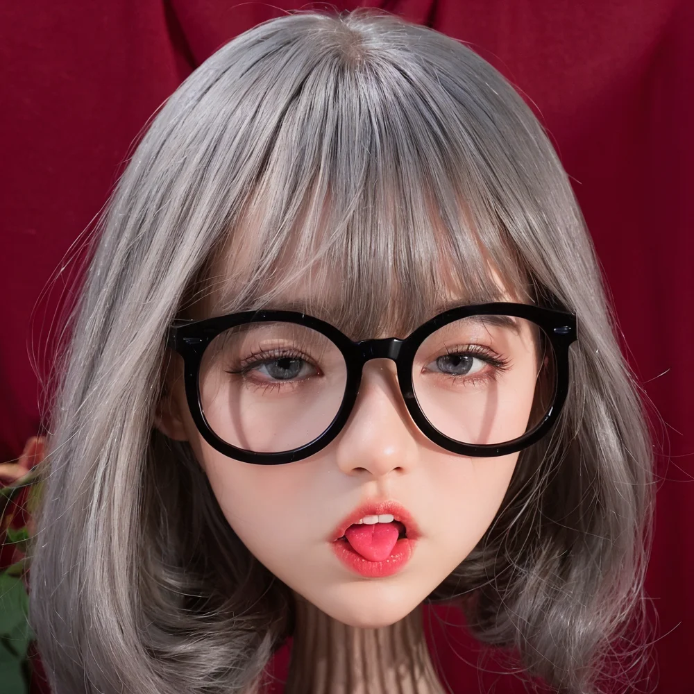 TPE head model, with M16 interface, capable of opening the mouth, and can be equipped with the same wig and eyes. (Random wigs)