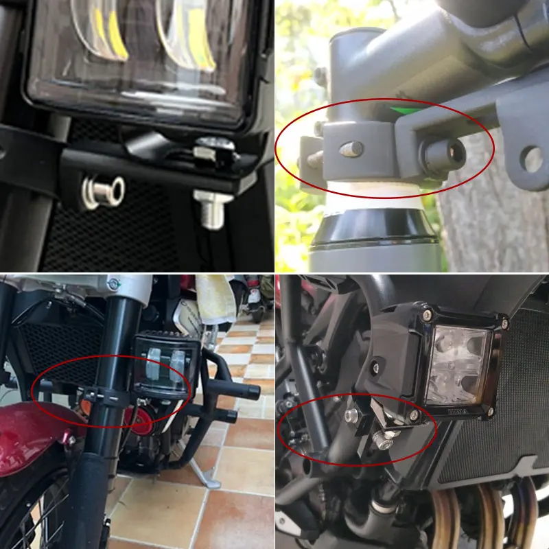 Motorcycle Headlight Holder Adjustable Universal Headlight Spotlight Mount Bracket Ear Chopper Headlamp Holder Motos Accesorios motorcycle light bracket motorcycle headlight clamp motorcycle headlight mount