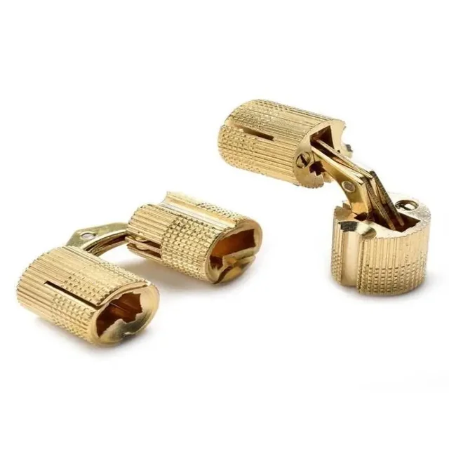 2-6pcs 8-18mm Invisible Barrel Hinge, Brass Cabinet Hardware Fitting for Furniture Door & Jewelry Gift Box 2