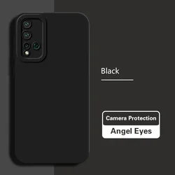 Matte Camera Protection Soft Silicone Phone Case - Solid Color Angel Eye Back Cover for Huawei Nova 5E (Classic Black)