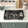 Silverware Drawer Organizer, Expandable Utensil Tray for Kitchen, Adjustable Flatware and Cutlery Holder for Spoons Forks Knives 3