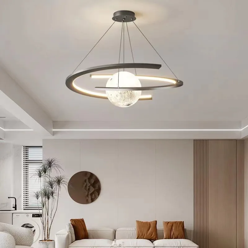 The Main Light of Living Room Modern Simple and Atmospheric Luxury Atmosphere Nordic Circular Minimalist Kitchen Lamp