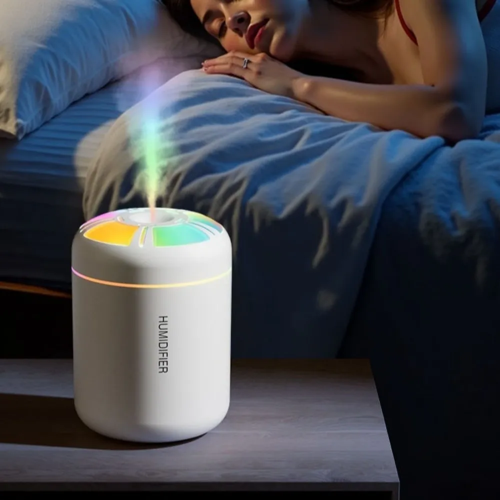 보습 180ML 차량용 미니 아로마 디퓨저 USB 미스트 메이커 에센셜 오일 정화기 LED 휴대용 가습기 침실용