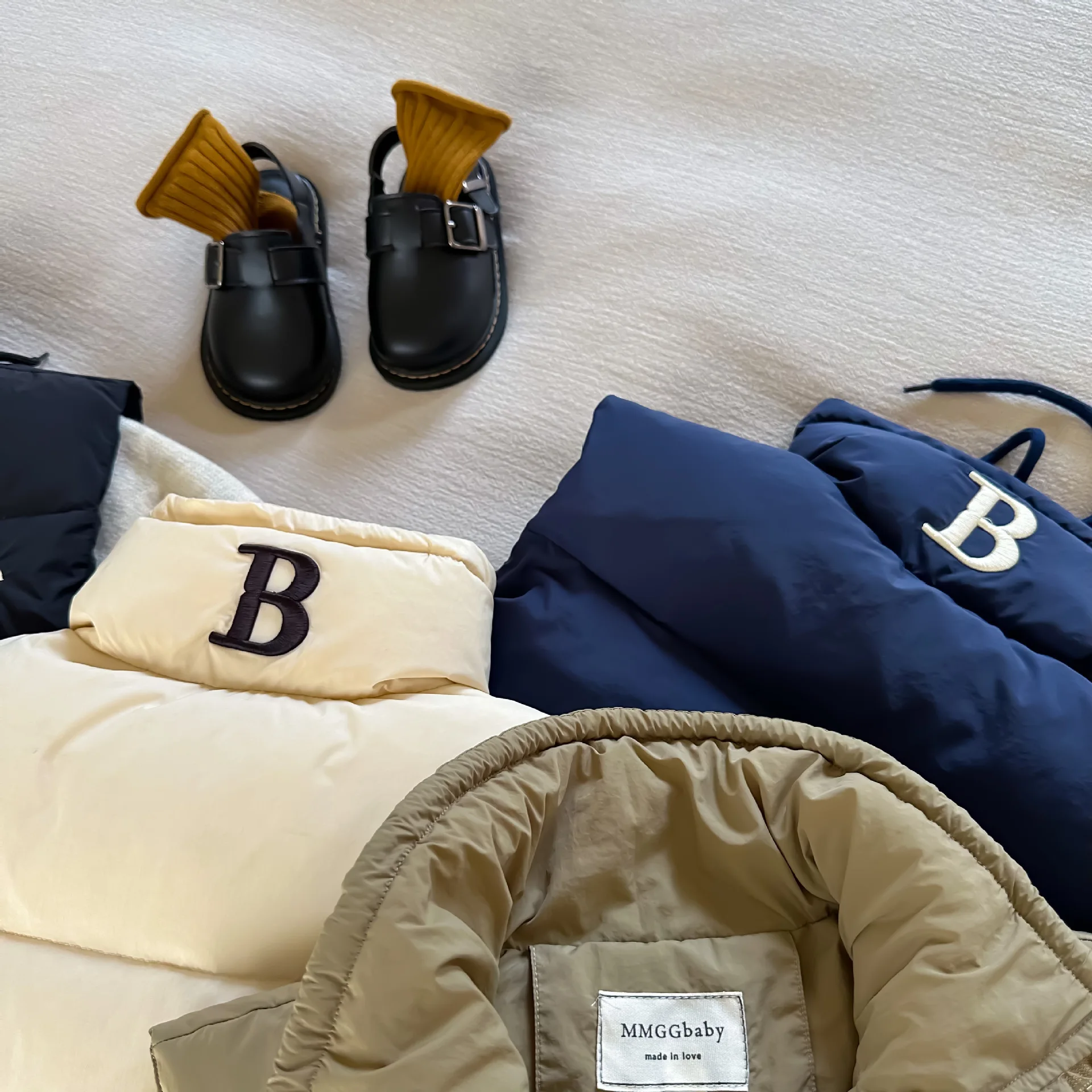 Children's Autumn Winter Down Vest White Duck Down Foreign Style Korean Fan Top children jackets
