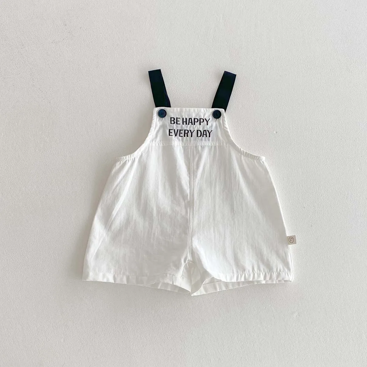 Description Picture 6 of itemChildren's vest set Korean version letter embroidered overalls summer new striped sleeveless top outdoor two-piece set