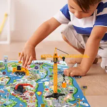 

Construction Vehicle Toy Set Full Die-cast Engineering Car Kit Realistic Vehicles Toys Playset With Tower Crane Excavator Trucks