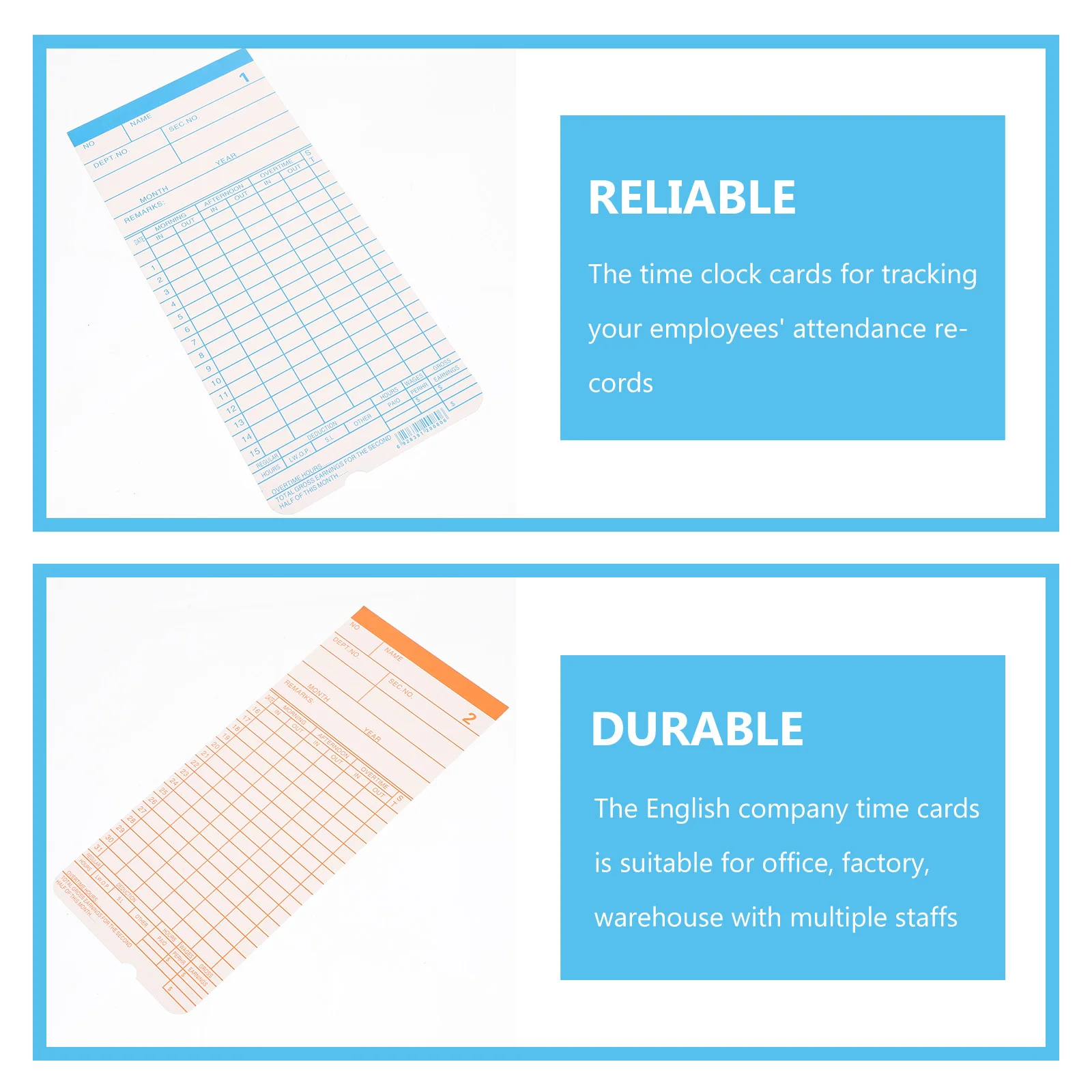 1 Set Office Sheets Employee Time Employee Time Employee Time Employee Time Clock Weekly English