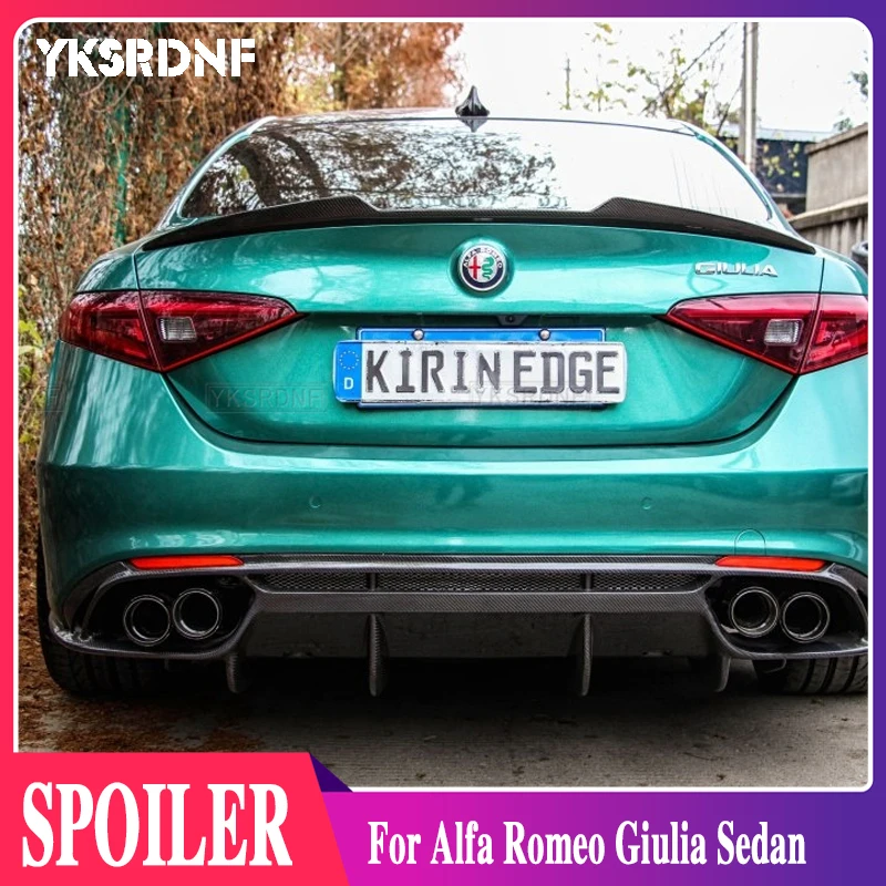 Для Alfa Romeo Giulia спойлер 2015-2019 из углеродного волокна задний на крыло крышу багажник