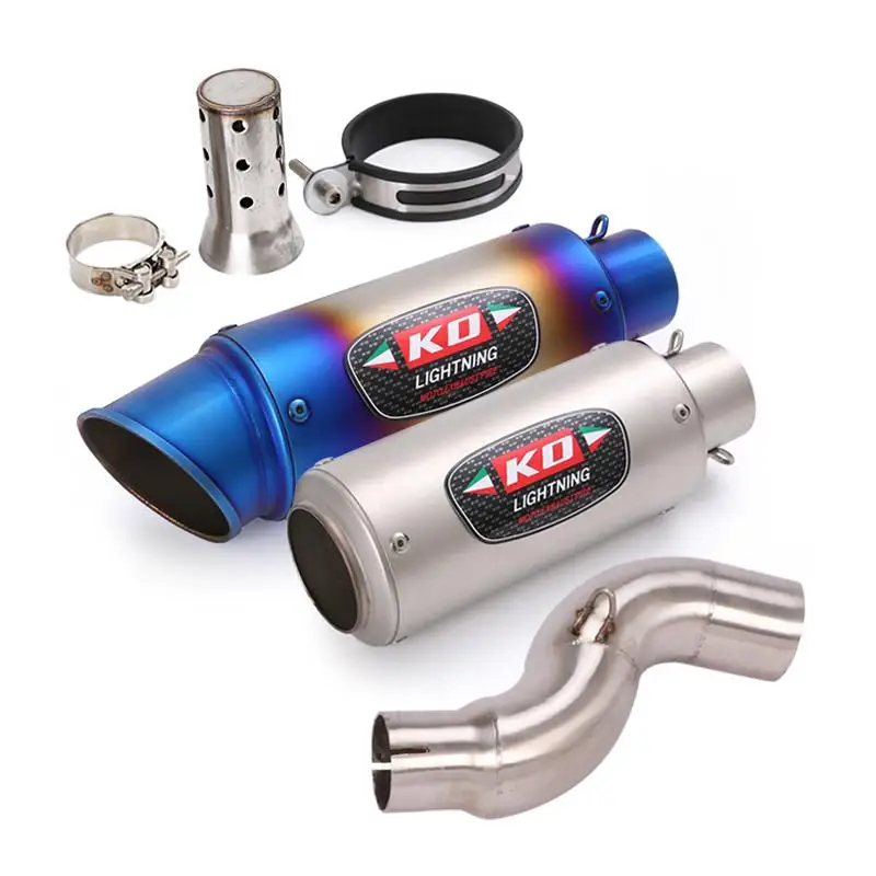 Exhaust Pipe FOR HONDA CTX700 All Year Motorcycle Escape Muffler Mid Link Pipe Slip On With DB Killer Stainless Steel Carbon