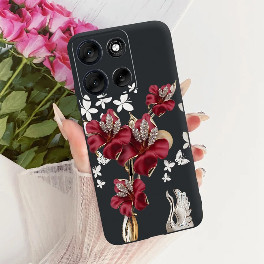 Stylish Bowknot Flower Soft Silicone Phone Case