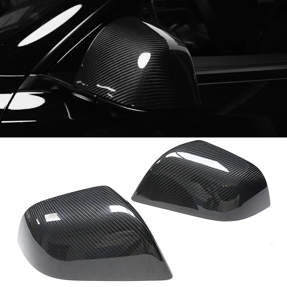 Carbon Fiber Rearview Mirror Cover Auto Exterior Accessories Door Side