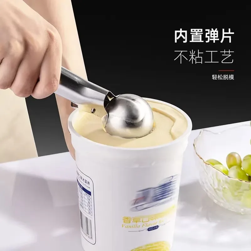 Ice Cream Scoop Stainless Steel Dual Purpose Ice Cream Scoop Ice Cream Scoop Ball Scooper Multifunctional Scooper Fruit Scoo