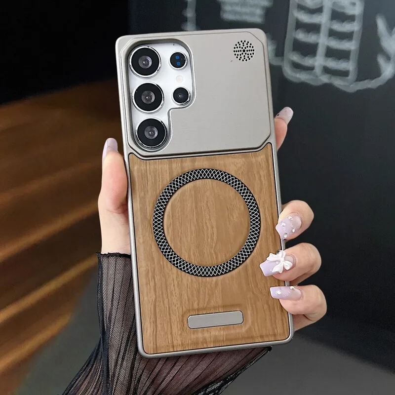 Sleek Frameless Wood Magnetic Phone Case