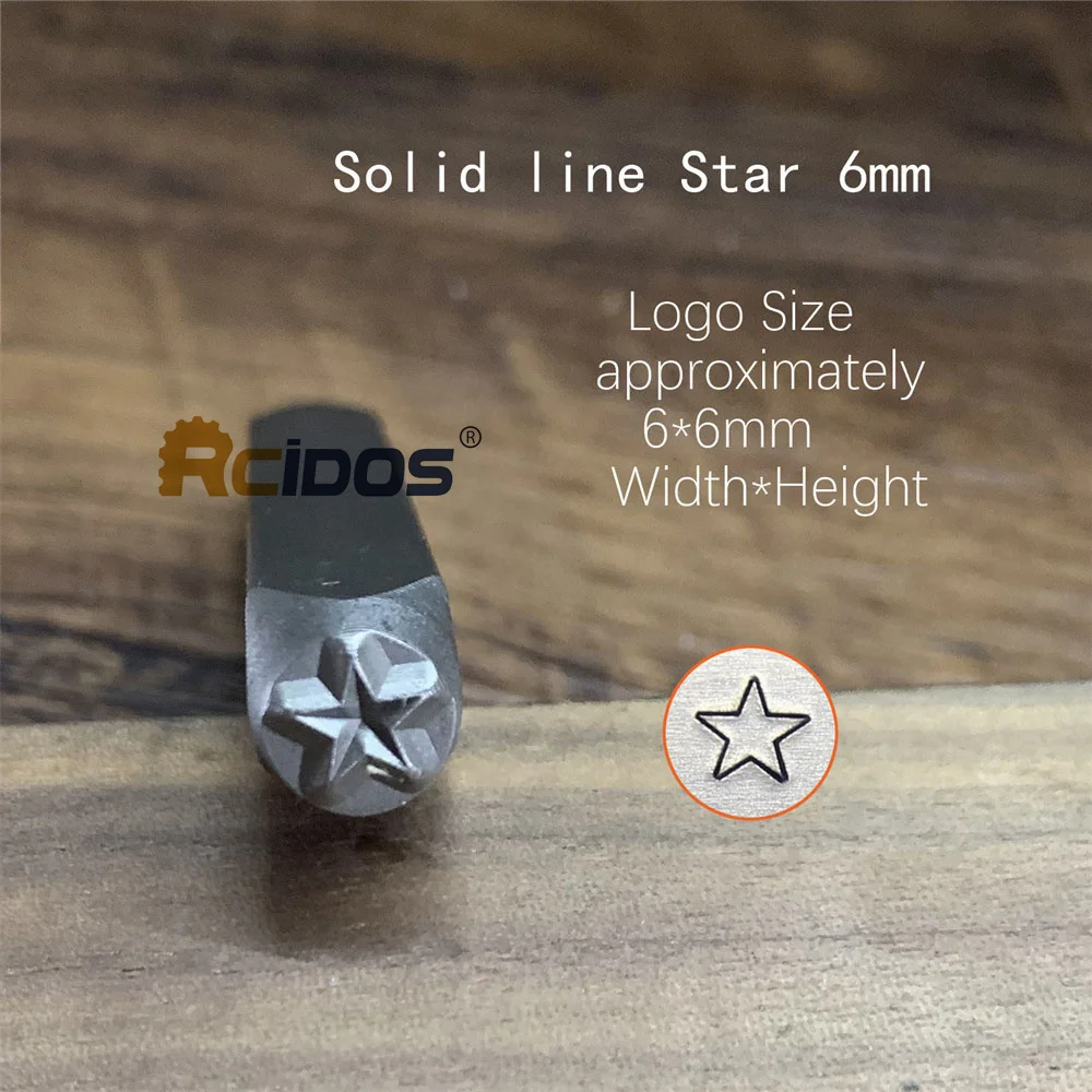 6mm Star Pound Asterisk Design Metal Jewelry Stamps RCIDOS Dot DIY Bracelet/jewelry symbols steel stamp 1pcs price metal stamping tool