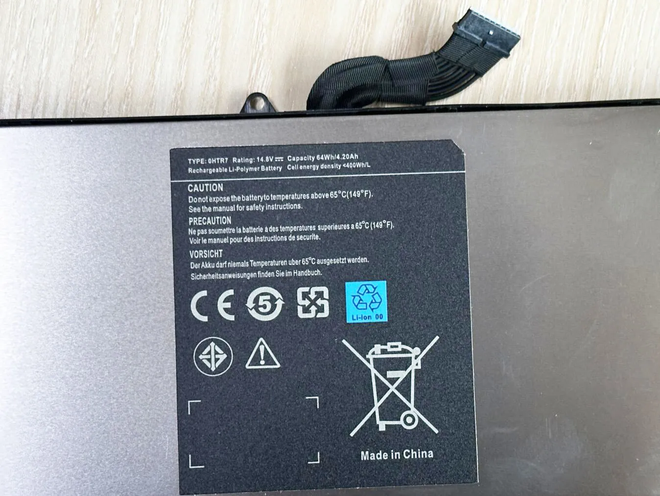 14.8v 64wh bateria para dell xps 15z