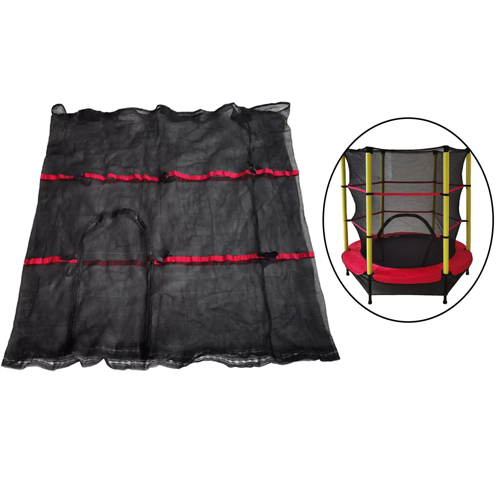 55inch Trampoline Enclosure Net Security Net 130cm Hight for Children Injury Prevention Protection Round Net Fence Replacement trampoline replacement net