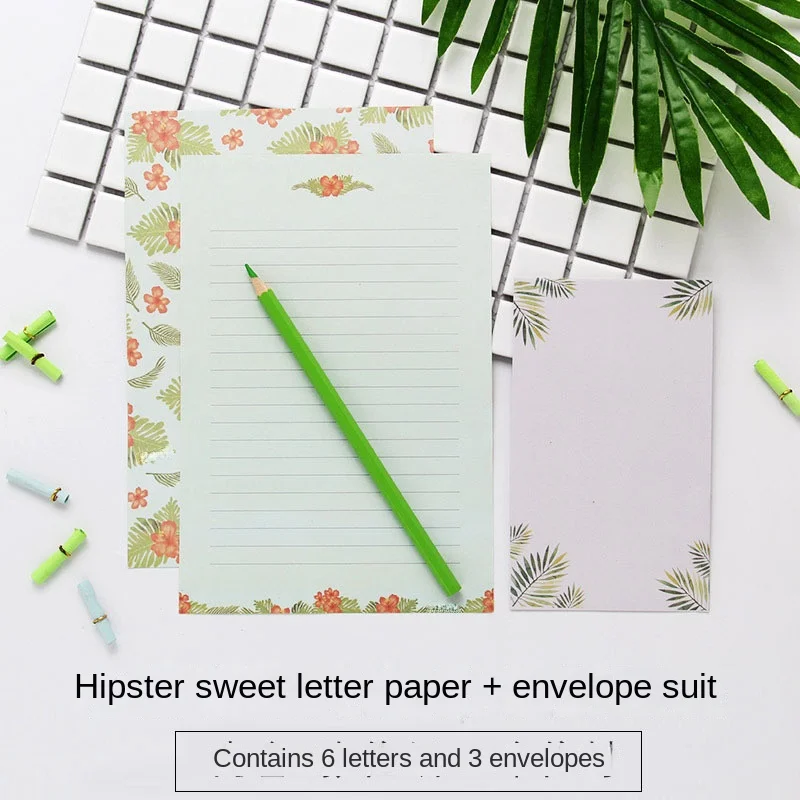 

9pcs Cute Envelopes Set Kawaii Letter Pads DIY Postcard Wedding Invitation Card Paper Cover Korean Stationery Office Supplies