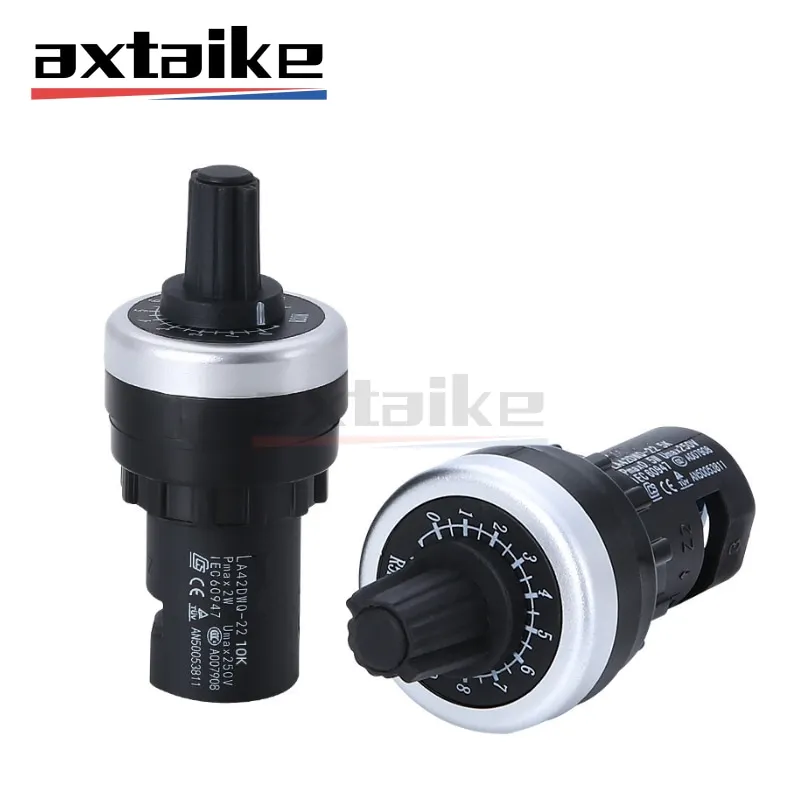 

LA42DWQ-22 1K 2K 5K 10K 20K 50K 100K 200K ohm Diameter Pots Rotary Potentiometer Converter Governor Inverter Resistance Switch