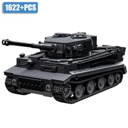 WW2 Military Tiger Heavy Tank Building Blocks Set - Historical Toy (1622pcs no box)