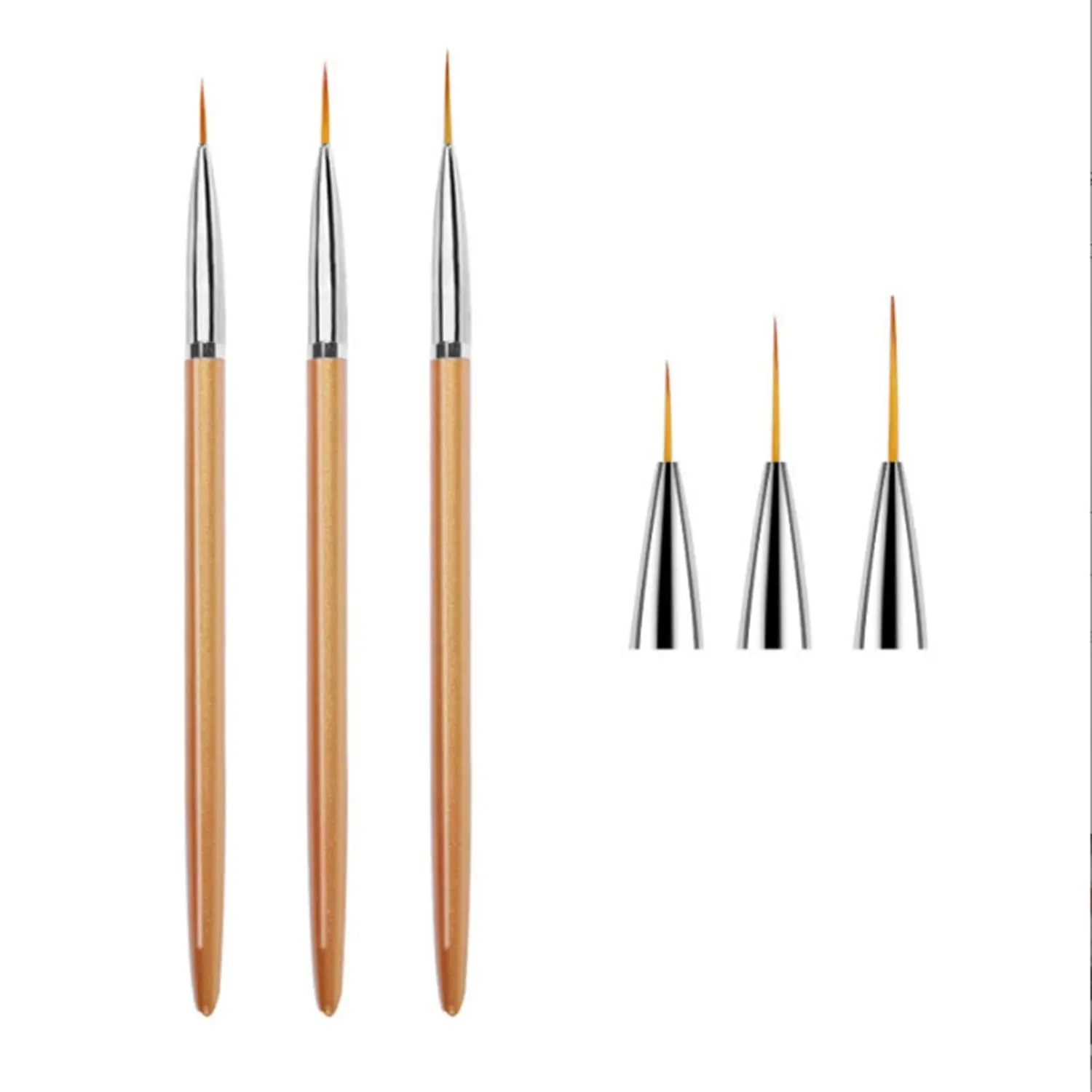 Nail Art Brushes Set Acrylic UV Gel Glitter Drawing Painting Brushes Nylon Hair Nails Tools manicure brush paint brush nail art brush
