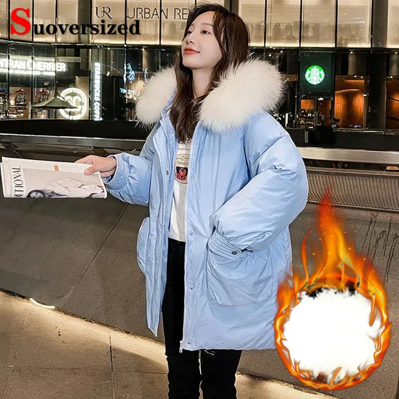 Loose Hooded Cotton Padded Coats Fall Winter New Snow Windbreak Warm Jackets Korean Women Thicken Casual Parkas Short Chaquetas